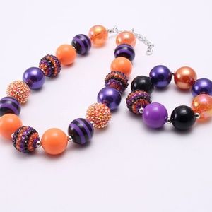 Halloween Toddler Chunky Necklace and Bracelet